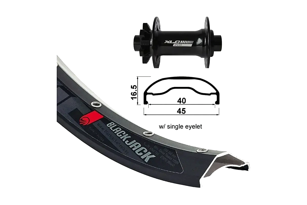 XLC Wheel Rodi Ready 40 27,5″ Kiekko Eteen