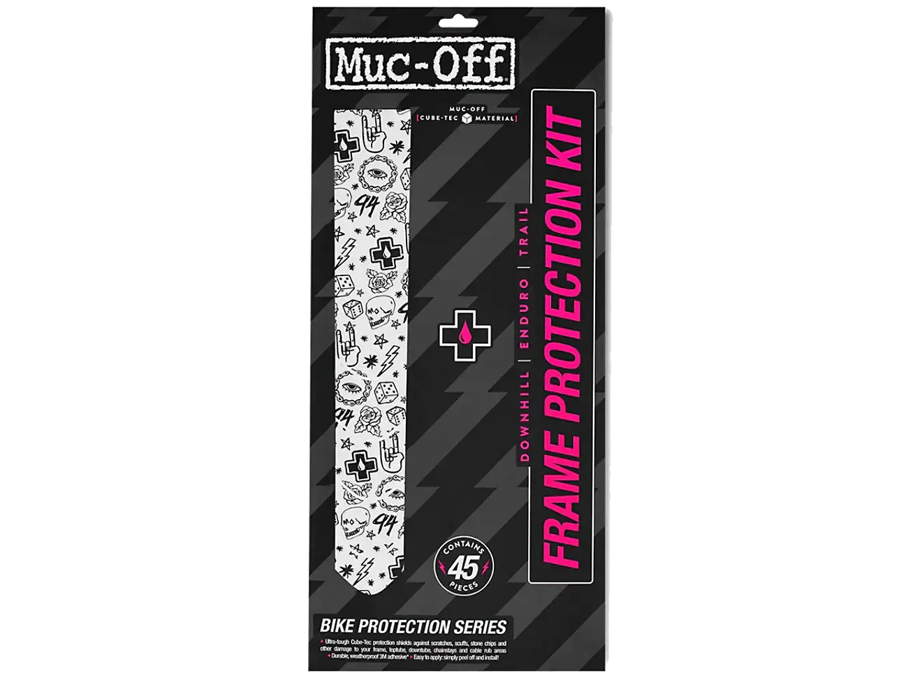 MUC-OFF Frame protector DH/ENDURO/TRAIL kit - Runkosuoja-setti - Color: Punk