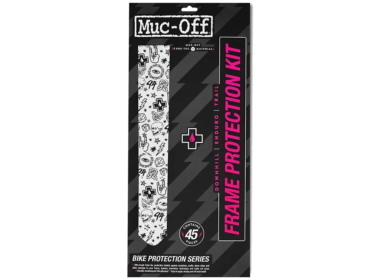 MUC-OFF Frame protector DH/ENDURO/TRAIL kit - Runkosuoja-setti - Color: Punk