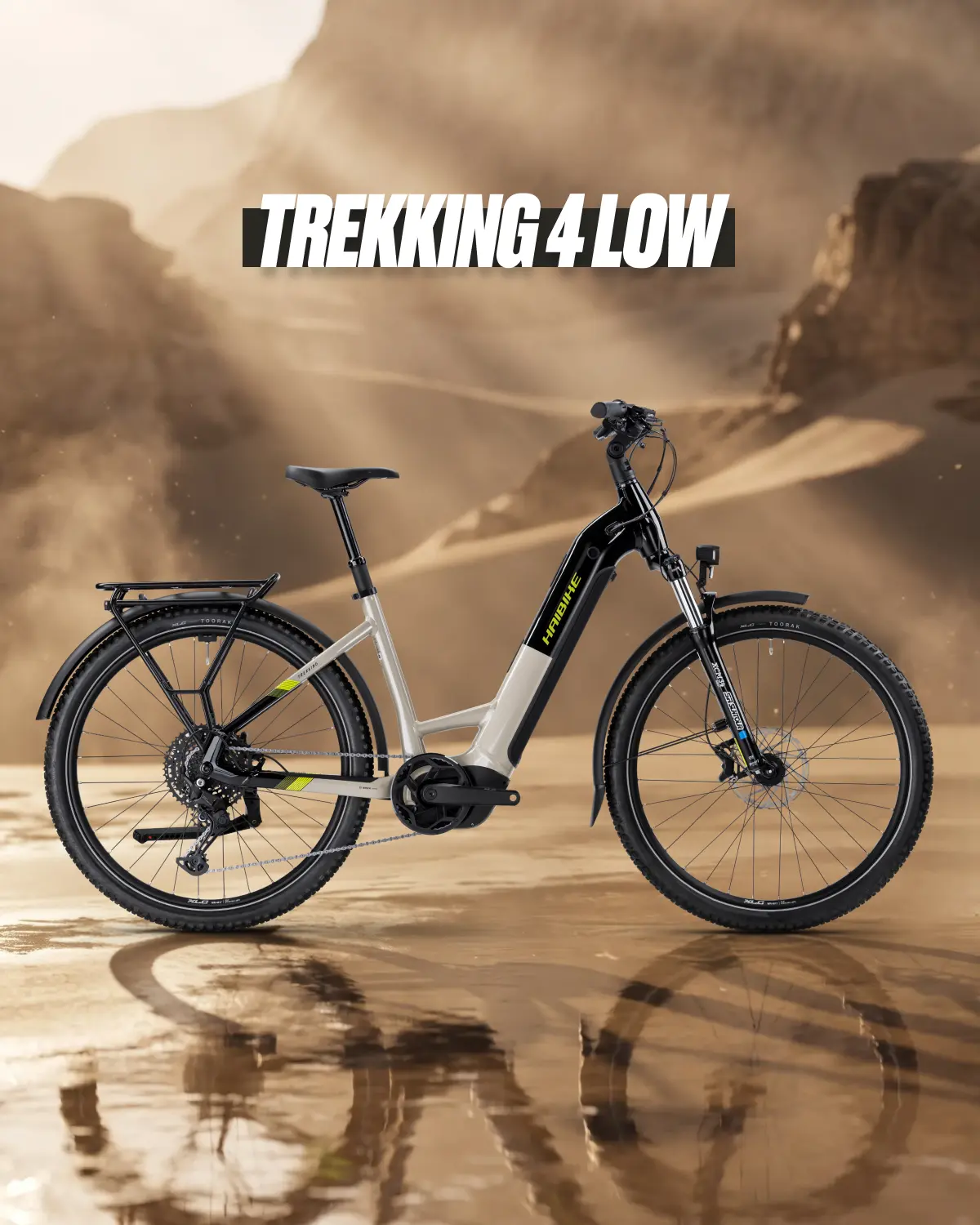 Haibike Trekking 4 low studio esittelykuva sähköpyörästä