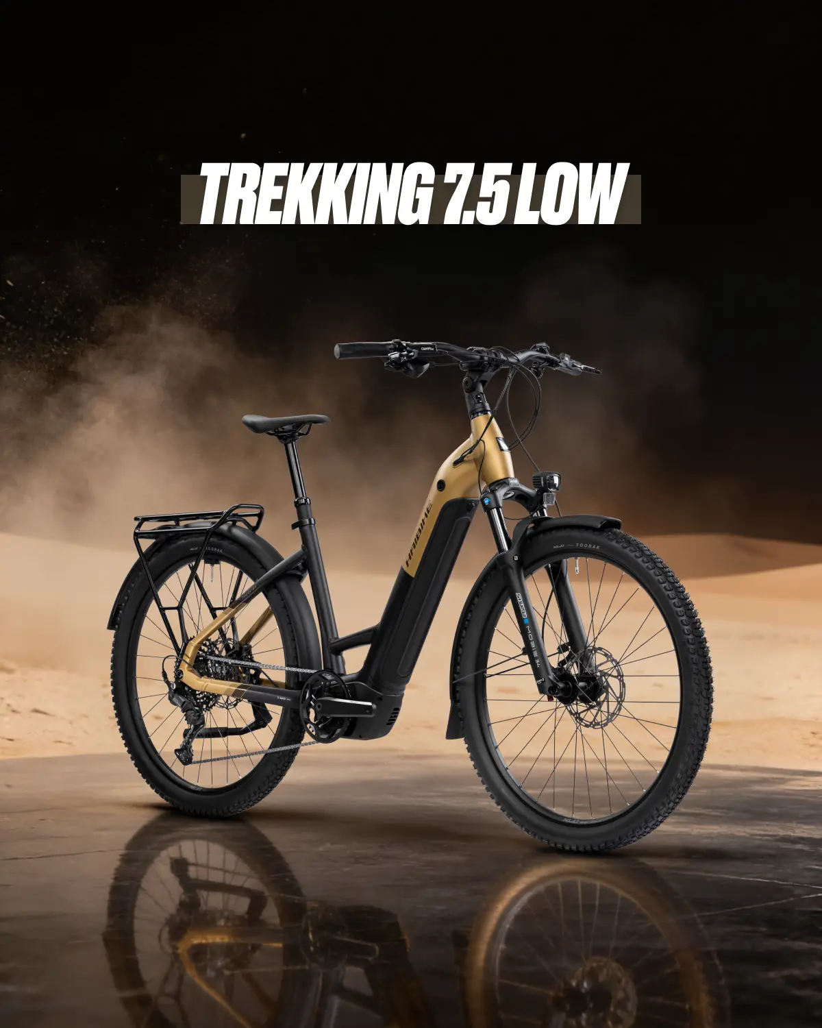 Haibike Trekking 7.5 low studio esittelykuva sähköpyörästä
