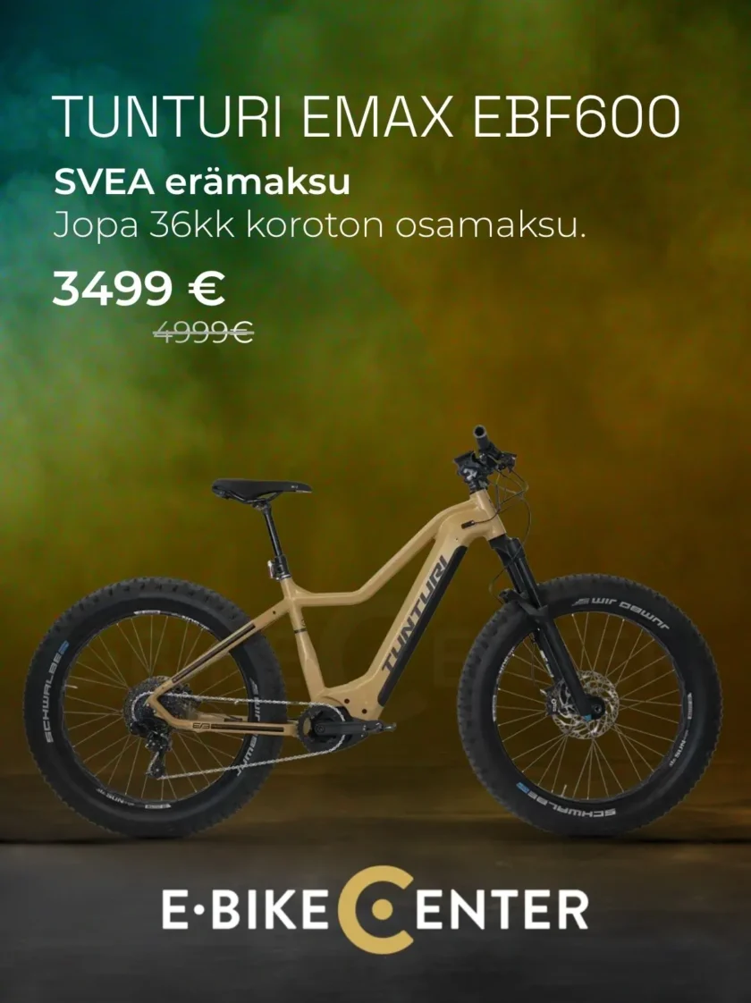 ERIKOISTARJOUS KUVASSA TUNTURI EBF600 SÄHKÖFATBIKE