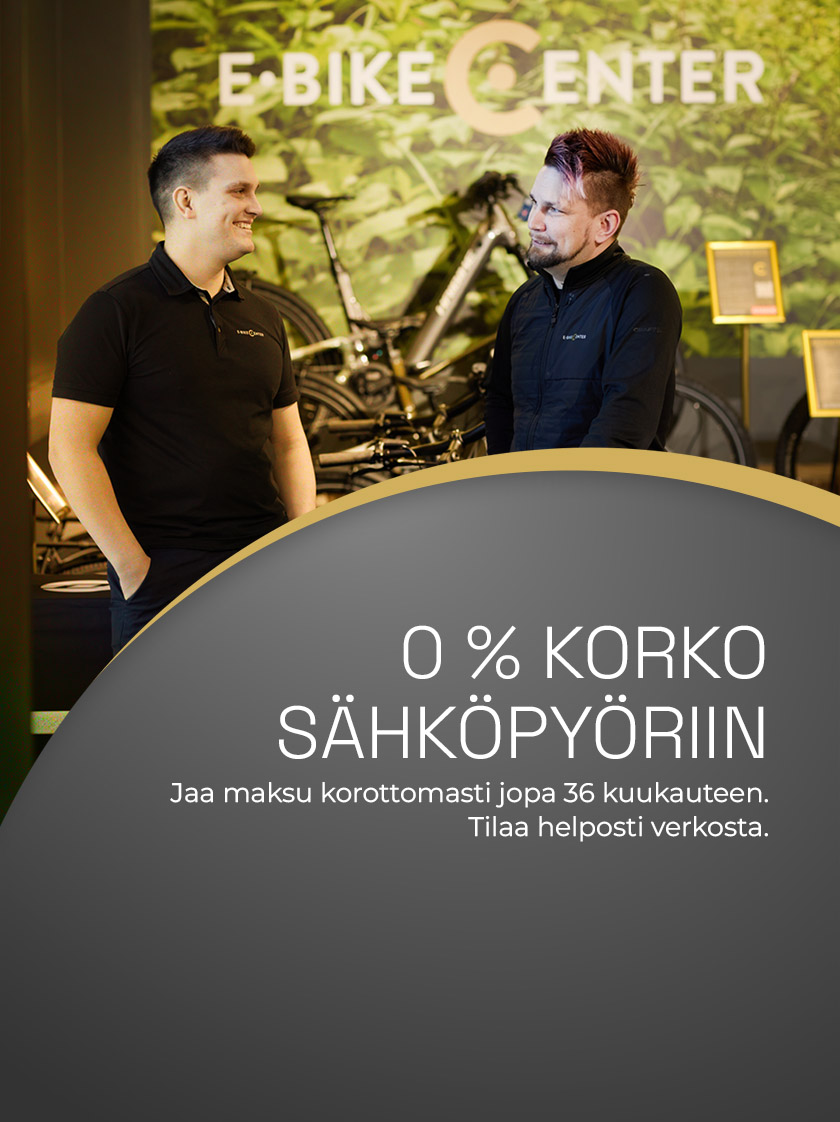 0 % korko sähköpyöriin - Ebike Center